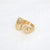 Stainless steel gold ring 